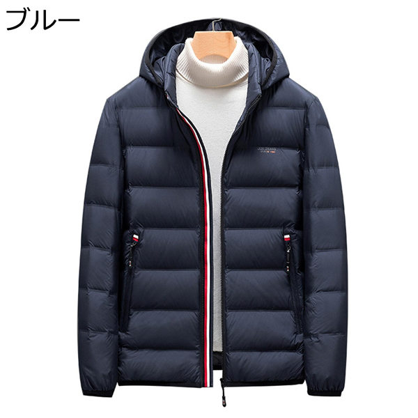 世界的に有名な 中綿ジャケット 男性用 ダウンジャケット 軽量 冬服 ダウンコットン メンズ 大きいサイズ 韓国風 快適 暖かい かっこいい フード付き