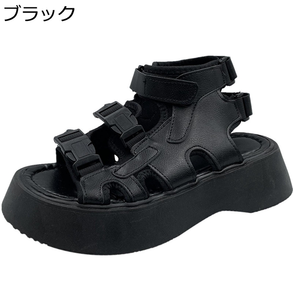 レディースファッション 茄子紺 厚底サンダル スポーツサンダル Hiphop風 かっこいい ヴィンテージ 女子高校生 レディース 身長up 面ファスナー ジム 滑りにくい Wcmve331l8 Www Robertgillow Co Uk