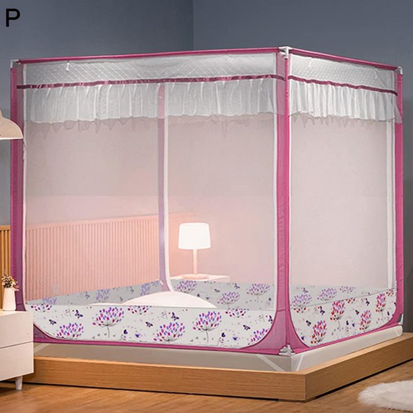 蚊帳 底付き シングルベッド用 ダブルベッド 3ドア設計 かや 密度が 