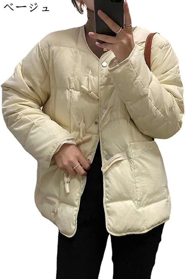 ベンチコート ジャケット 暖かい 超ショート ポケット付き コンフォー かわいい 普段 アウター 上...