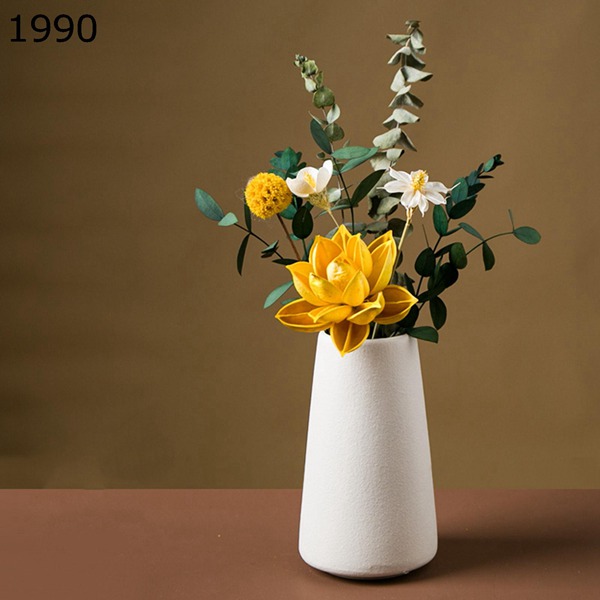 素陶 フラワーベース 白 ドライフラワー＋花瓶 連 ユーカリ セミラック バイオレット 一輪挿し プリザーブドフラワー 観葉植物 生花  :jxfjc3df855539a78:カナオンライン 通販 