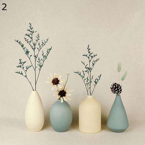 日式花器 インテリア装飾 禅 陶器花瓶 シンプル 素陶 つや消し面 無地