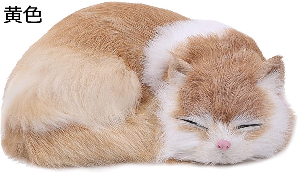 本物そっくり 猫 景品 ぬいぐるみ 再現 リアル ネコちゃん 寝そべり 置物 ペット ネコの置物 部屋飾り 癒し インテリア かわいい