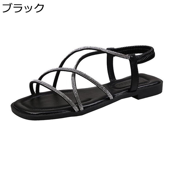 在庫処分大特価 ストラップ クロス スパンコール カジュアル 女性 キラキラ レディース 夏 ビーチサンダル おしゃれ 軽便 滑りにくい 美脚 ホワイト サンダル カラー ブラック Www Fattoriabacio Com