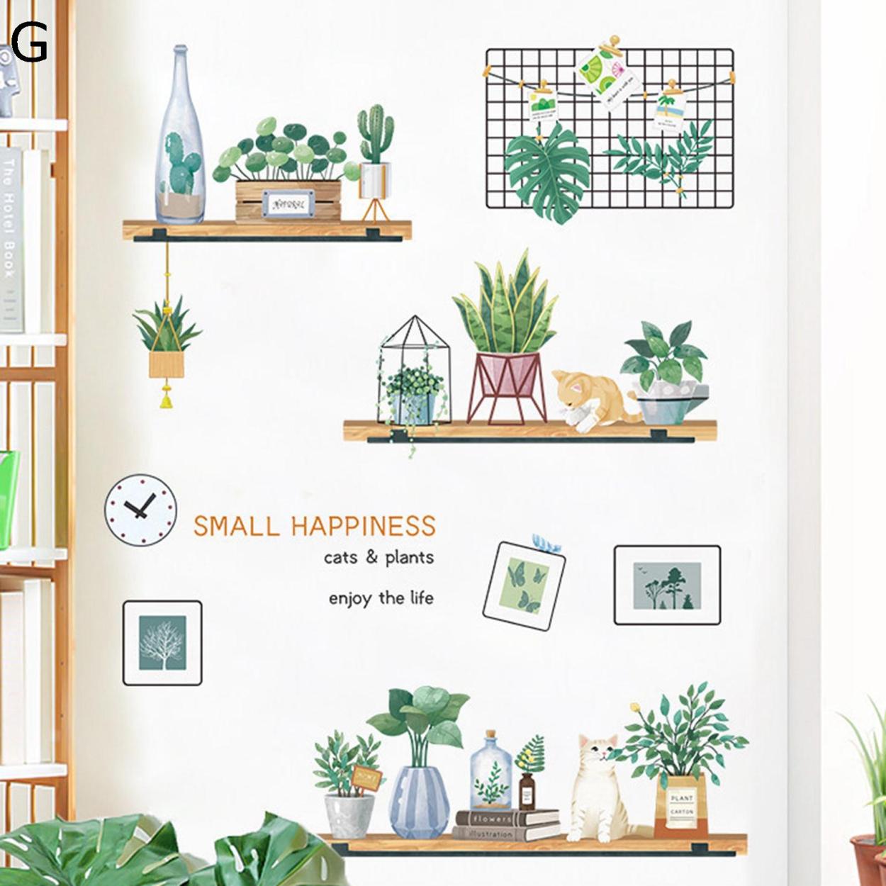 壁飾り ウォールステッカー 植物柄 猫柄 壁紙 和風 部屋飾り 可愛い ホーム 剥がせる 玄関壁 癒し 幼稚園 キッズ 保育園 こども部屋 Xhyx78ccf カナオンライン 通販 Yahoo ショッピング