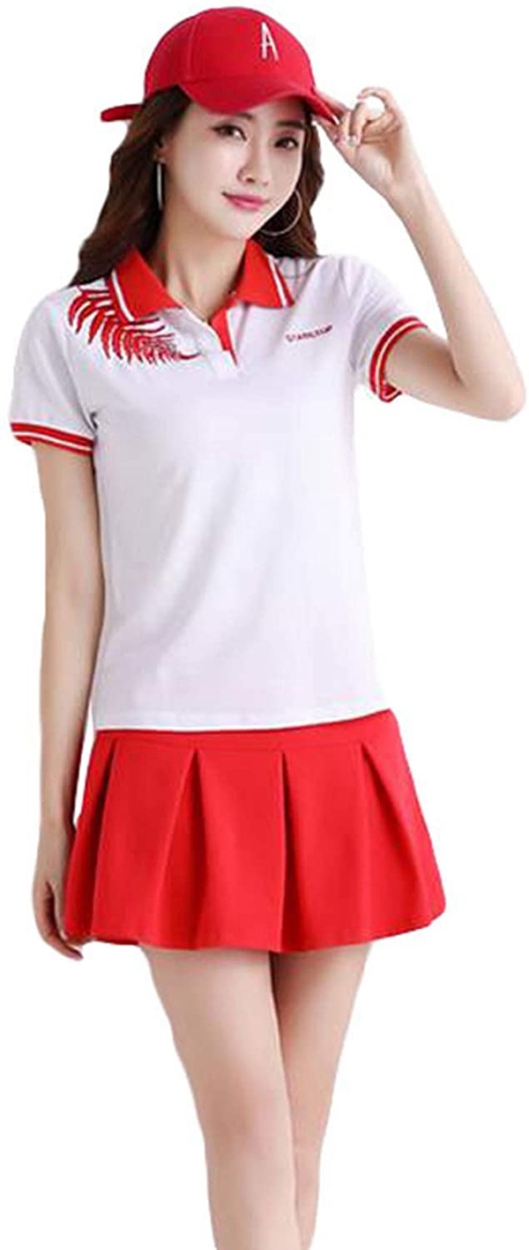 レディース ゆったり ポロシャツ テニスウェア ２点セット 快適 韓国 キュロットスカート ファッシ...