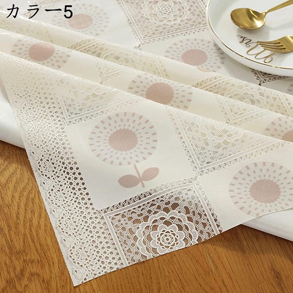 テーブルクロス テーブルランナー レースマット 刺繍 花柄 白 アンティーク