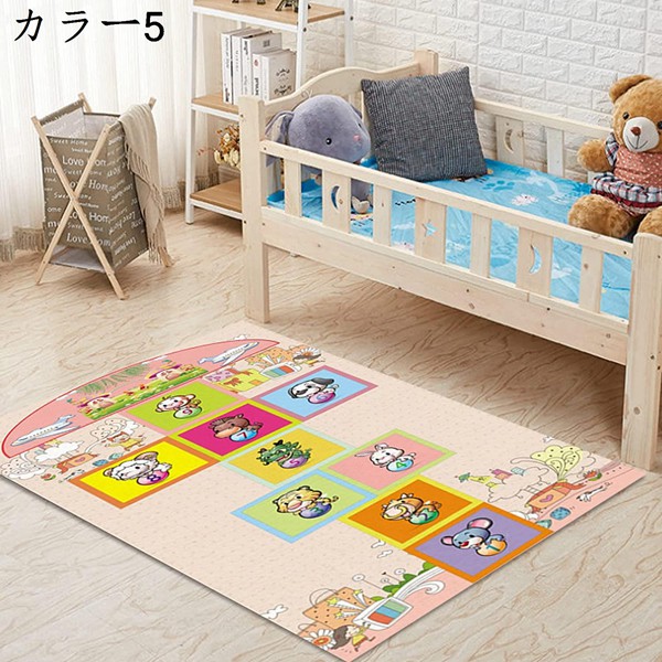 プレイマット キッズ 洗える 120*160cm 滑り止め 子供 フロアマット カラー 洗濯機で洗える プレイカーペット カーペット 軽量