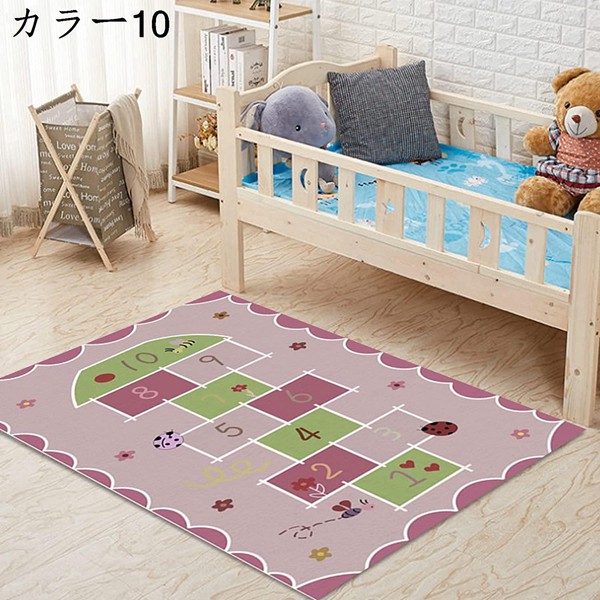 プレイマット キッズ 洗える 120*160cm 滑り止め 子供 フロアマット カラー 洗濯機で洗える プレイカーペット カーペット 軽量