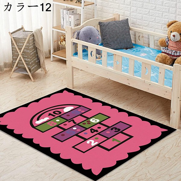 プレイマット キッズ 洗える 120*160cm 滑り止め 子供 フロアマット カラー 洗濯機で洗える プレイカーペット カーペット 軽量