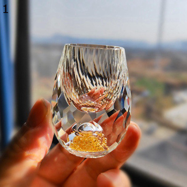 富士山 コップ 白ワイン用 ワイングラス 華やか クリスタルガラス 金箔押し 和式 キラキラ クリア  無鉛 高級 15cc   デリケート｜wrsmstore4｜02