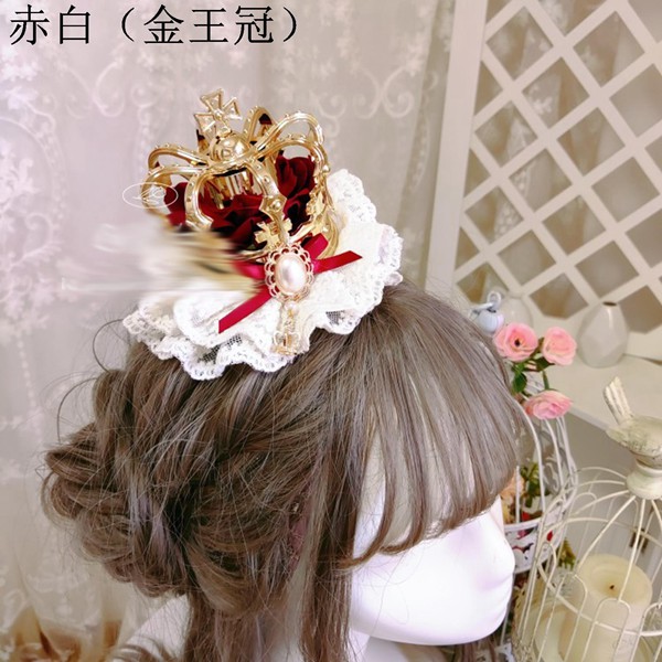 王冠 髪飾り お姫様 可愛い ヘアアクセサリー ロリータ風 Lolita