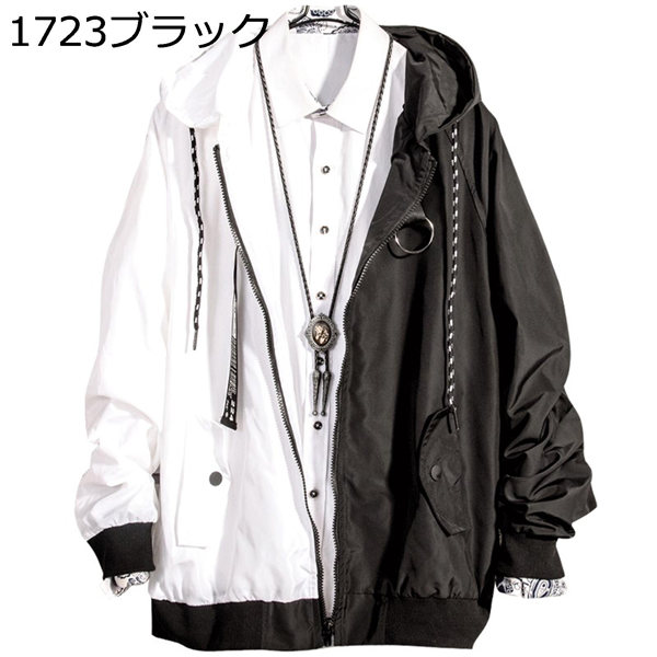 ジャケット ブルゾン 両色 フード付き ファッション 大きいサイズ メンズ カッコイイ ベルト付き コート  カッコイイ 白 黒   レディース｜wrsmstore4｜02