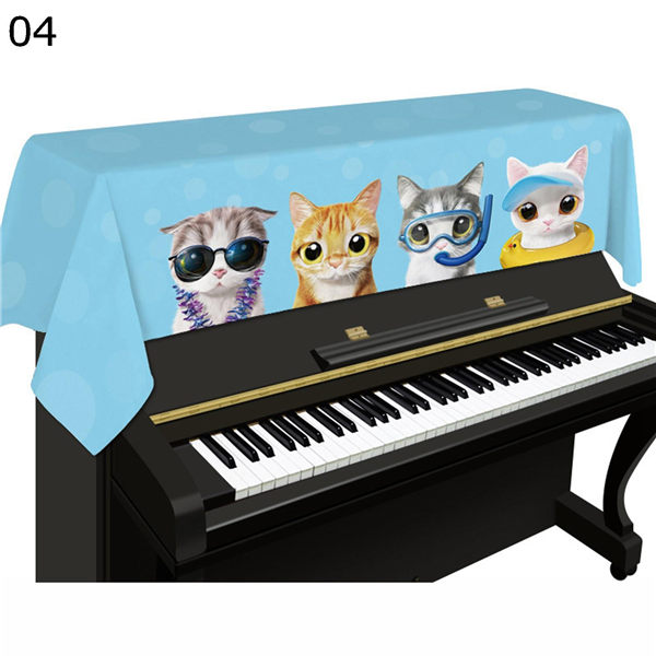 ピアノカバー 電子ピアノ用 猫柄 ウサギ柄 可愛い ピアノカバー アップライト 230cm*90cm 静電気防止 エレガント 防塵 洗濯可能 デジタル｜wrsmstore4｜05