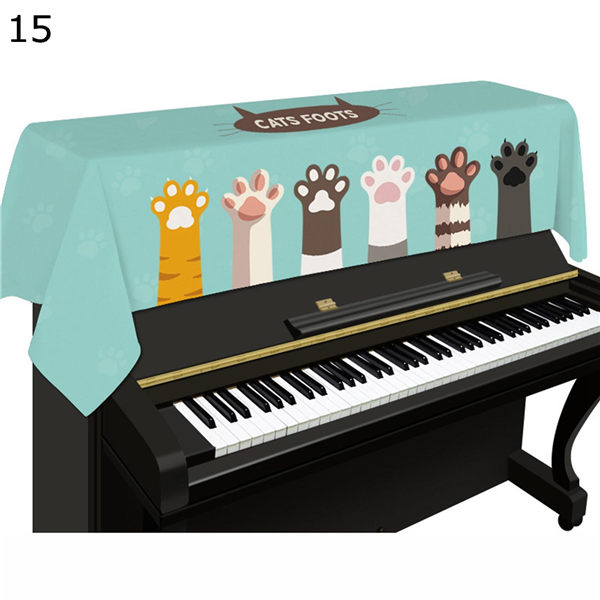 ピアノカバー 電子ピアノ用 猫柄 ウサギ柄 可愛い ピアノカバー アップライト 230cm*90cm 静電気防止 エレガント 防塵 洗濯可能 デジタル｜wrsmstore4｜16