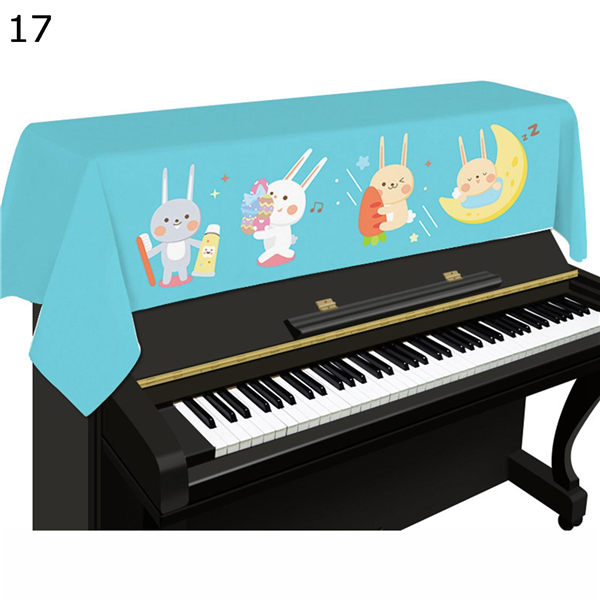 ピアノカバー 電子ピアノ用 猫柄 ウサギ柄 可愛い ピアノカバー アップライト 230cm*90cm 静電気防止 エレガント 防塵 洗濯可能 デジタル｜wrsmstore4｜18