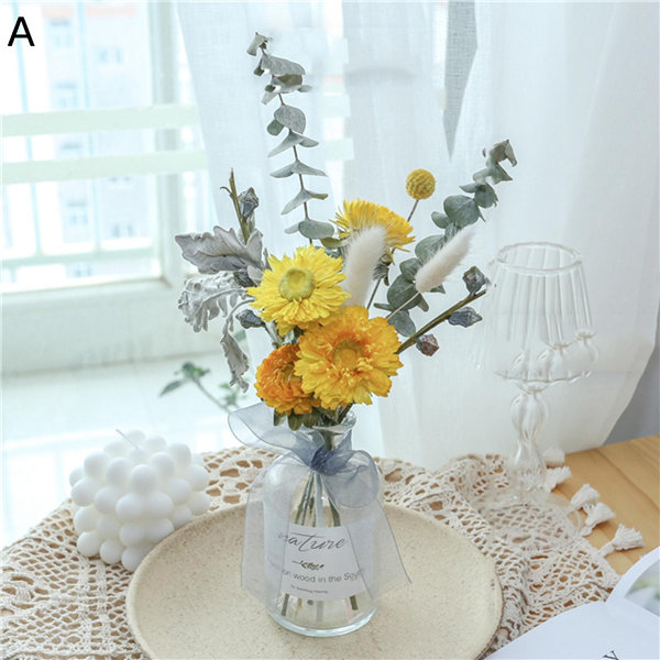ドライフラワー 薔薇 プリザーブドフラワー 向日葵 お世話のいらない 防カビ アートフラワー ユーカリ 花瓶付き 卓上 ナチュラル 室内 Xhyx964f6e290b92 きらきら雑貨 通販 Yahoo ショッピング