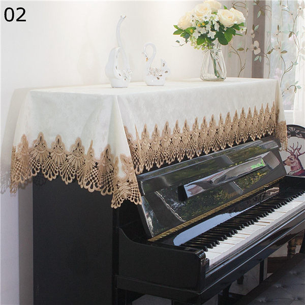 ピアノカバー 電子ピアノ用 レース 花柄 刺繍 ピアノカバー アップ