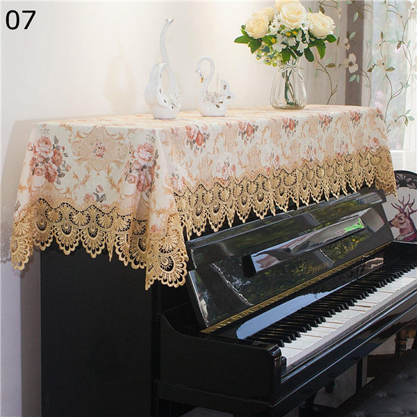 ピアノカバー 電子ピアノ用 レース 花柄 刺繍 ピアノカバー アップ 