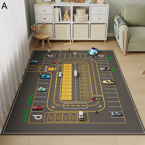 子供用 カーペット ゲームパッド プレイマット 道路 線路 早期教育 PVC材質 拭き取り可 遊びマット 滑り止め付 ズレない 耐摩耗性