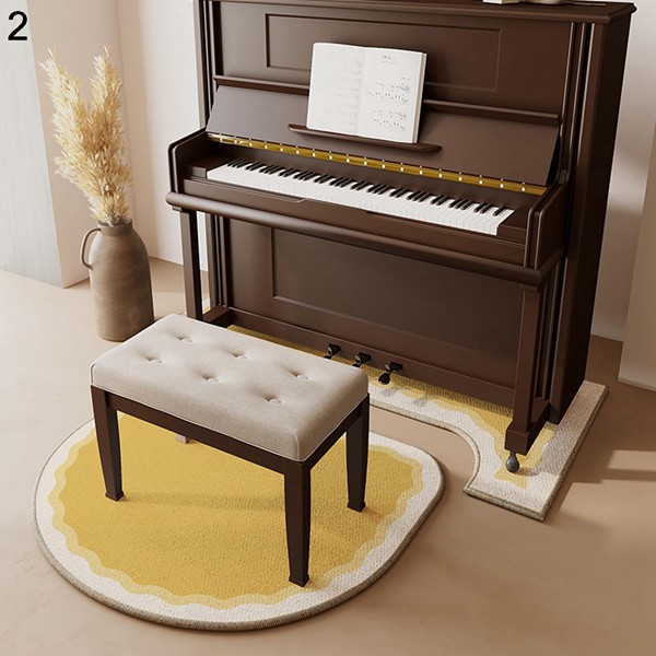 ピアノの防音絨毯 異型 厚さ6.2mm ピアノ用ラグ フロアマット 椅子 