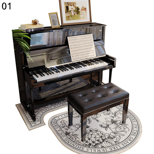 凹型/?形 ピアノ用ラグ ピアノ椅子 防音絨毯 専用マット フロアマット 
