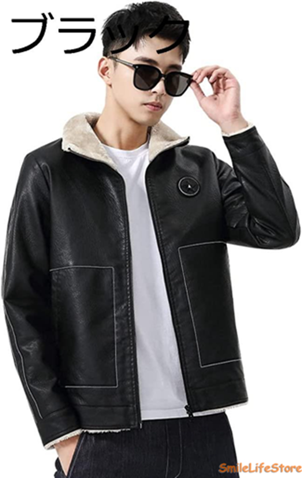 セックスポット　裏ボアライダース セックスポット 裏ボアライダース ライダースボアジャケット フェイク