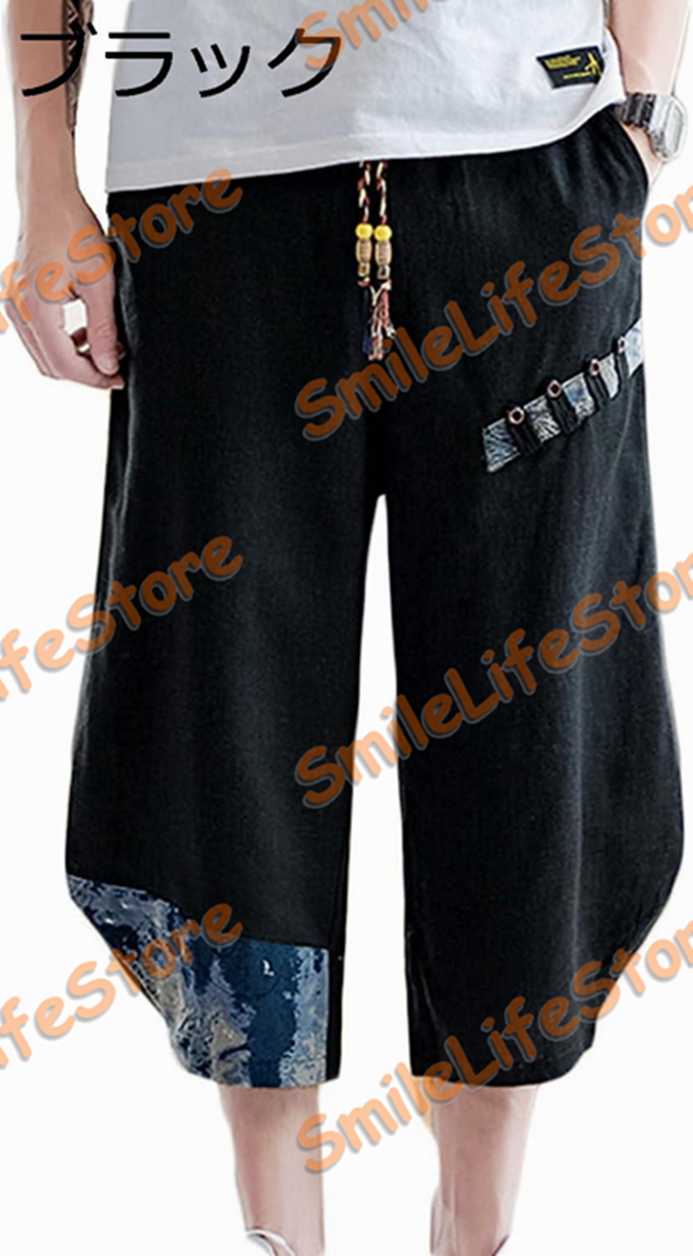 パンツ メンズ サルエル パンツ 7分丈 ミディアムパンツ ショートパンツ ゆったり 大きいサイズ ...