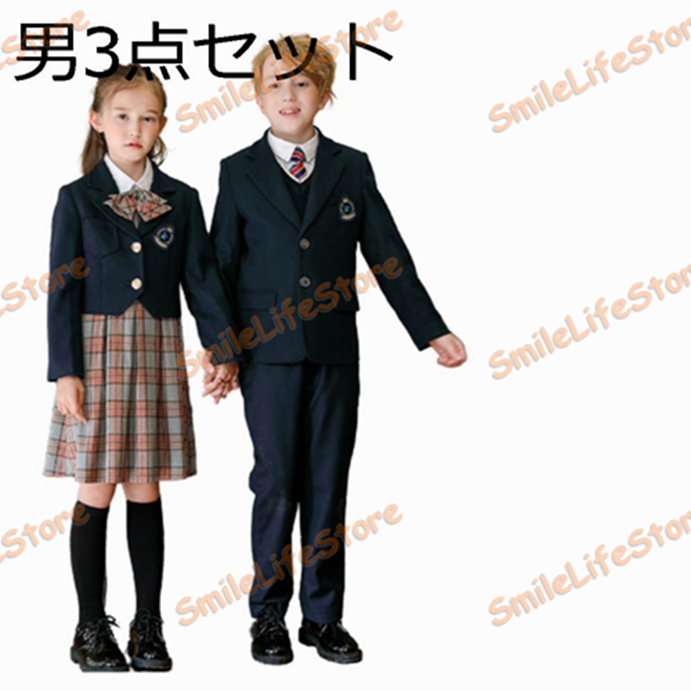 スクール ブレザー ワンピース スカートスーツ 入学式 女の子 男の子 フォーマル チェック リボン/ネクタイ付き 女子制服 入学式 受験