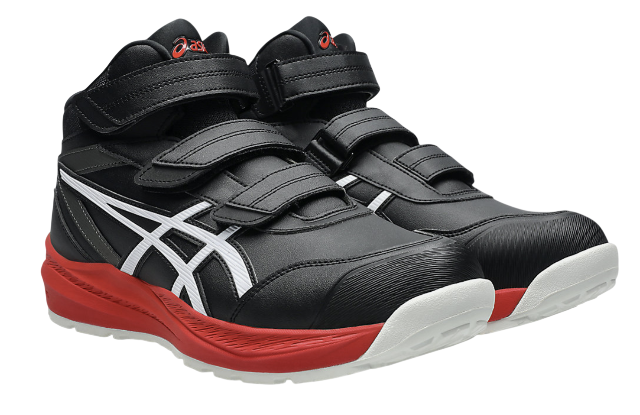 【新品未使用】asicsアシックス ウィンジョブ ローカット 安全靴 赤黒① ASICS（アシックス） FCP-103 asics ウィンジョブ 安全靴 セーフティ
