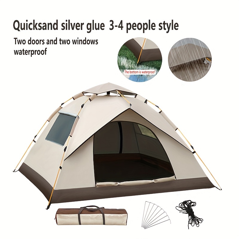 テント ポップアップテント  一人用 2人用 ソロ キャンプ 紫外線対策 アウトドア ドームテント 収納袋付き｜wuupa-fzh｜04