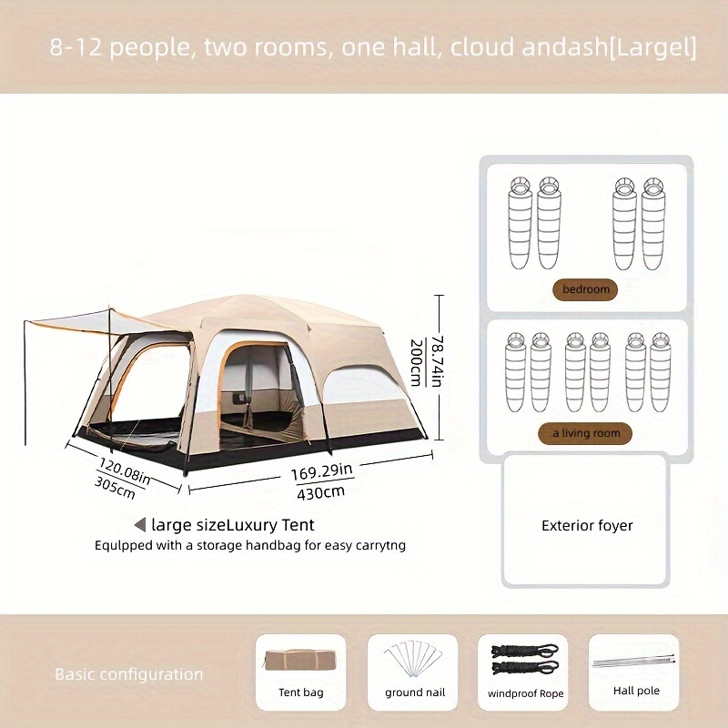 テント ポップアップテント  一人用 2人用 ソロ キャンプ 紫外線対策 アウトドア ドームテント 収納袋付き｜wuupa-fzh｜02