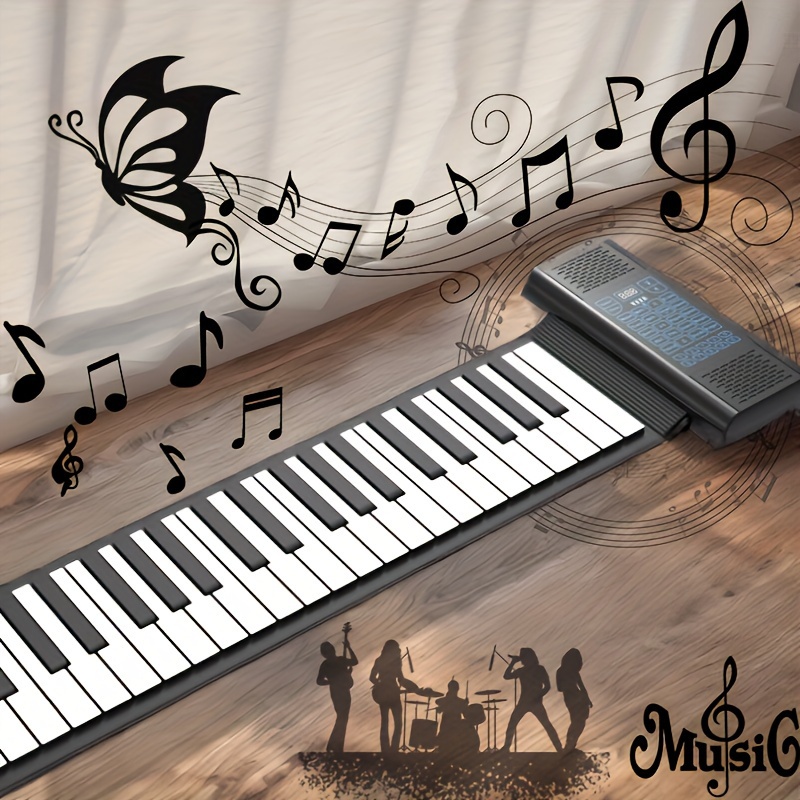 電子ピアノ 61鍵盤 スリムボディ 充電可能 ワイヤレス コードレス 携帯