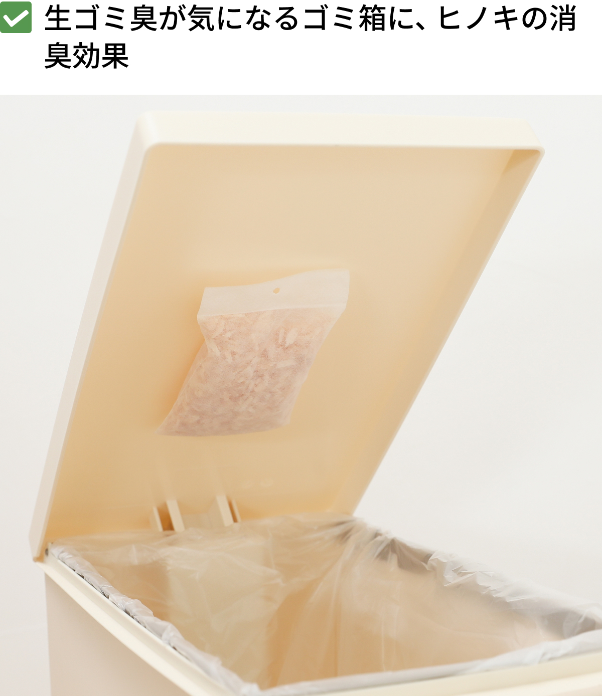 天然ヒノキの消臭・除湿剤 6パック くりかえし使える 衣類消臭剤 衣類