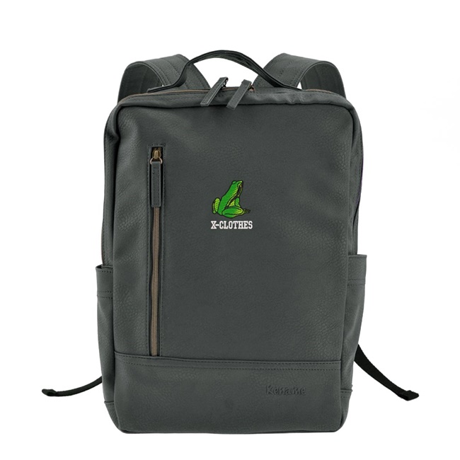 国旗 スカル ワンポイント 刺繍 フェイクレザー リュックサック メンズ