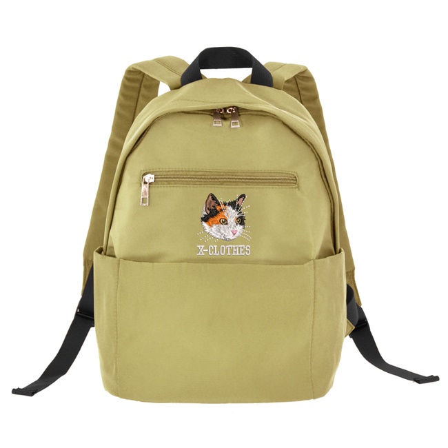 リアル 犬 猫 ワンポイント 刺繍 ツイル 多ポケット スポーティー