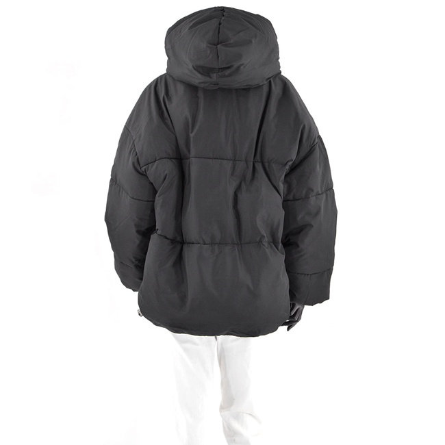 リアル 犬 猫 ワンポイント 刺繍 フェイク ダウンジャケット