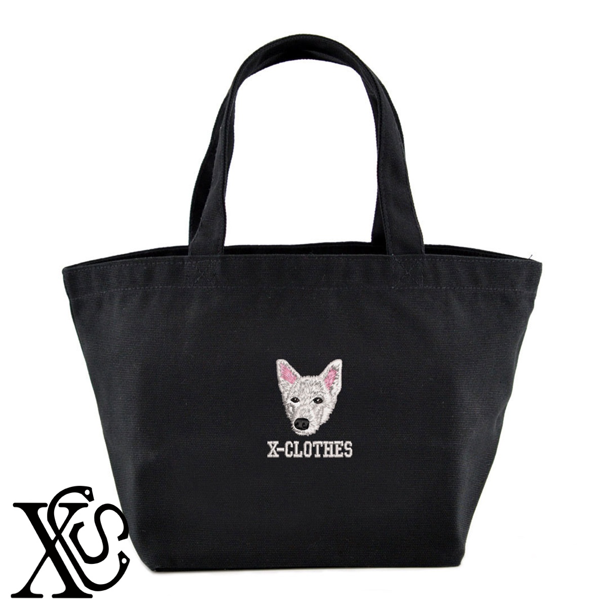 シェパード7柄単 刺繍 キャンバス生地 ランチ ミニ トートバッグ レディース メンズ【X-CLOTHES】オリジナル グッズ ワンポイント 雑貨