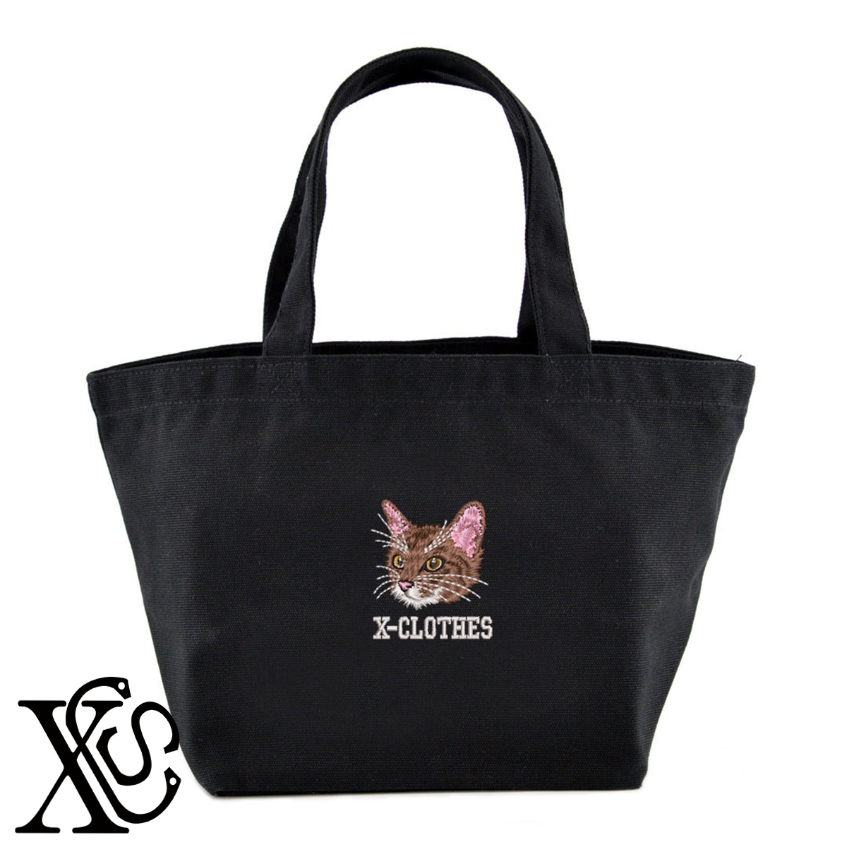 シンガプーラ2柄単 刺繍 キャンバス生地 ランチ ミニ トートバッグ レディース メンズ【X-CLOTHES】オリジナル グッズ ワンポイント 雑貨