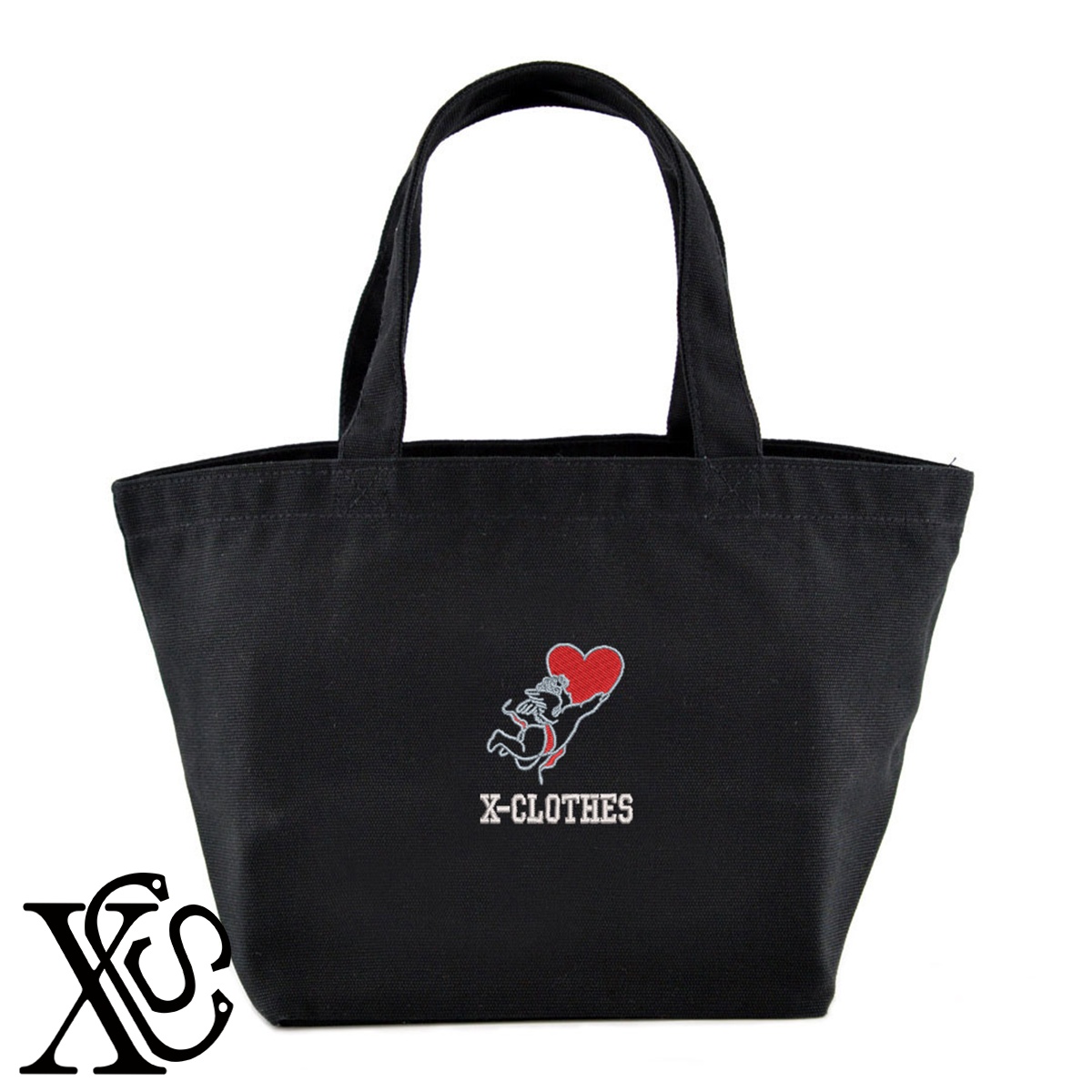 キューピッド5柄単 刺繍 キャンバス生地 ランチ ミニ トートバッグ レディース メンズ【X-CLOTHES】オリジナル グッズ ワンポイント 雑貨