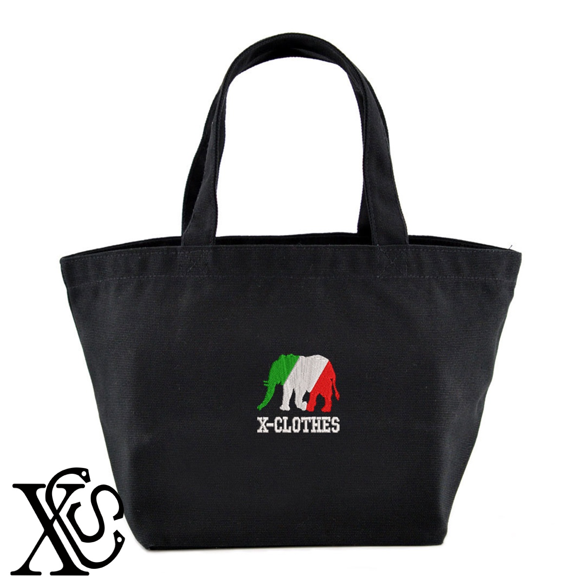 象6柄単 刺繍 キャンバス生地 ランチ ミニ トートバッグ レディース メンズ【X-CLOTHES】オリジナル グッズ ワンポイント 雑貨