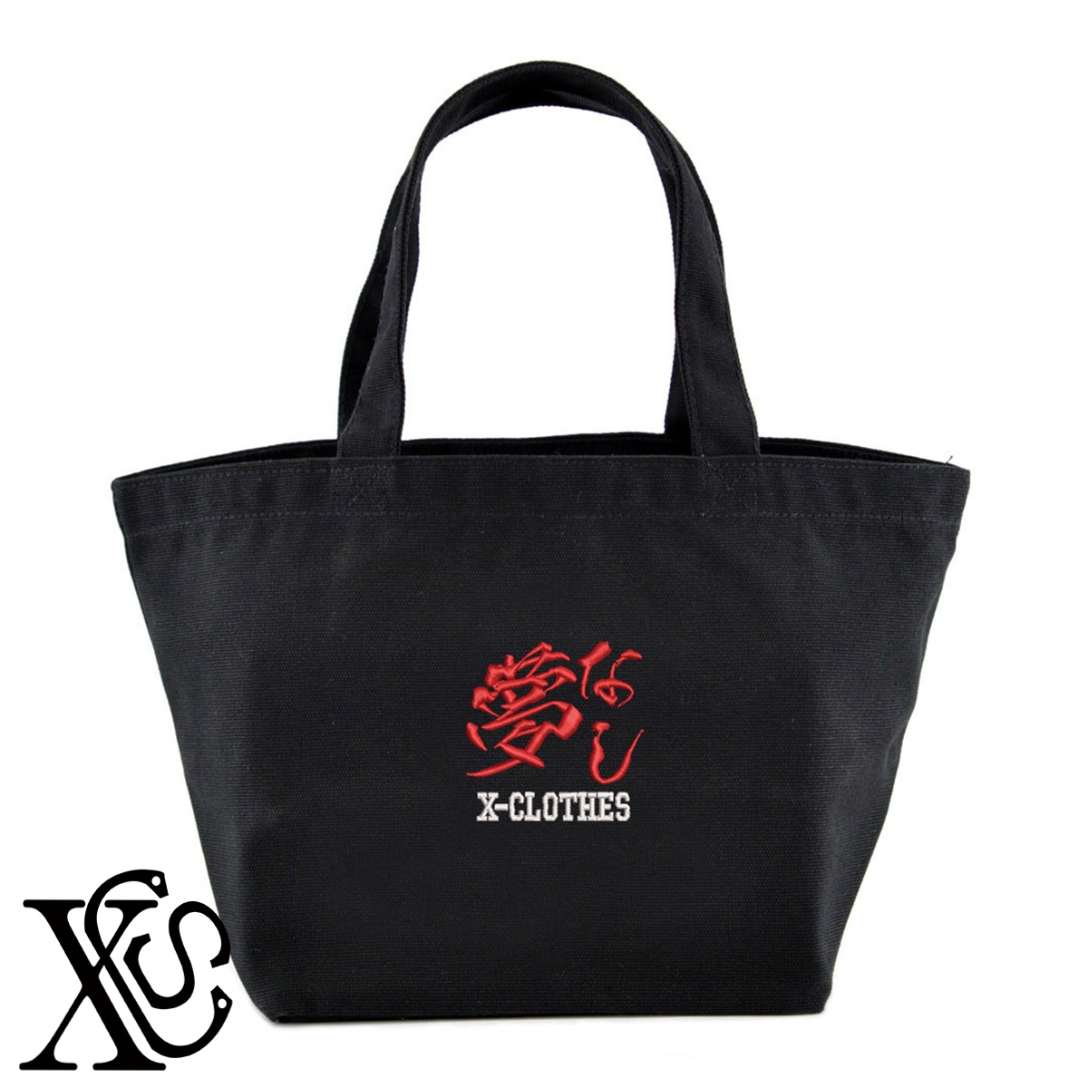 110夢なし柄単 刺繍 キャンバス生地 ランチ ミニ トートバッグ レディース メンズ【X-CLOTHES】オリジナル グッズ ワンポイント 雑貨