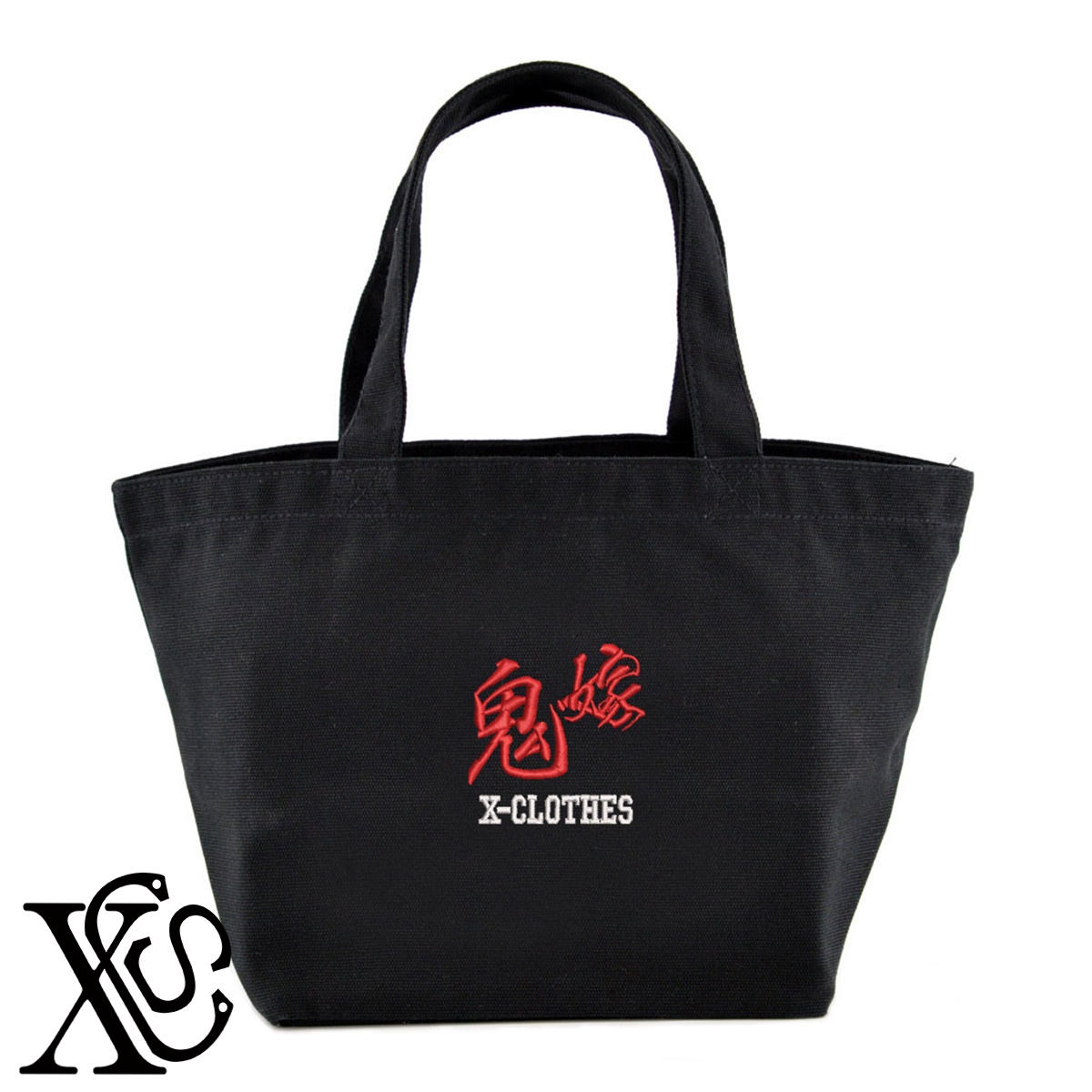 30鬼嫁柄単 刺繍 キャンバス生地 ランチ ミニ トートバッグ レディース メンズ【X-CLOTHES】オリジナル グッズ ワンポイント 雑貨