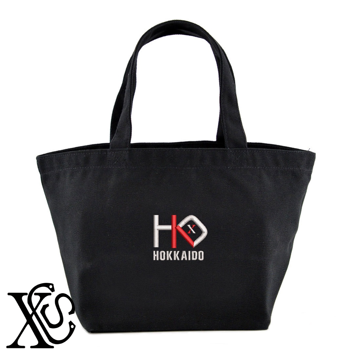 北海道柄単 刺繍 キャンバス生地 ランチ ミニ トートバッグ レディース メンズ【X-CLOTHES】オリジナル グッズ ワンポイント 雑貨