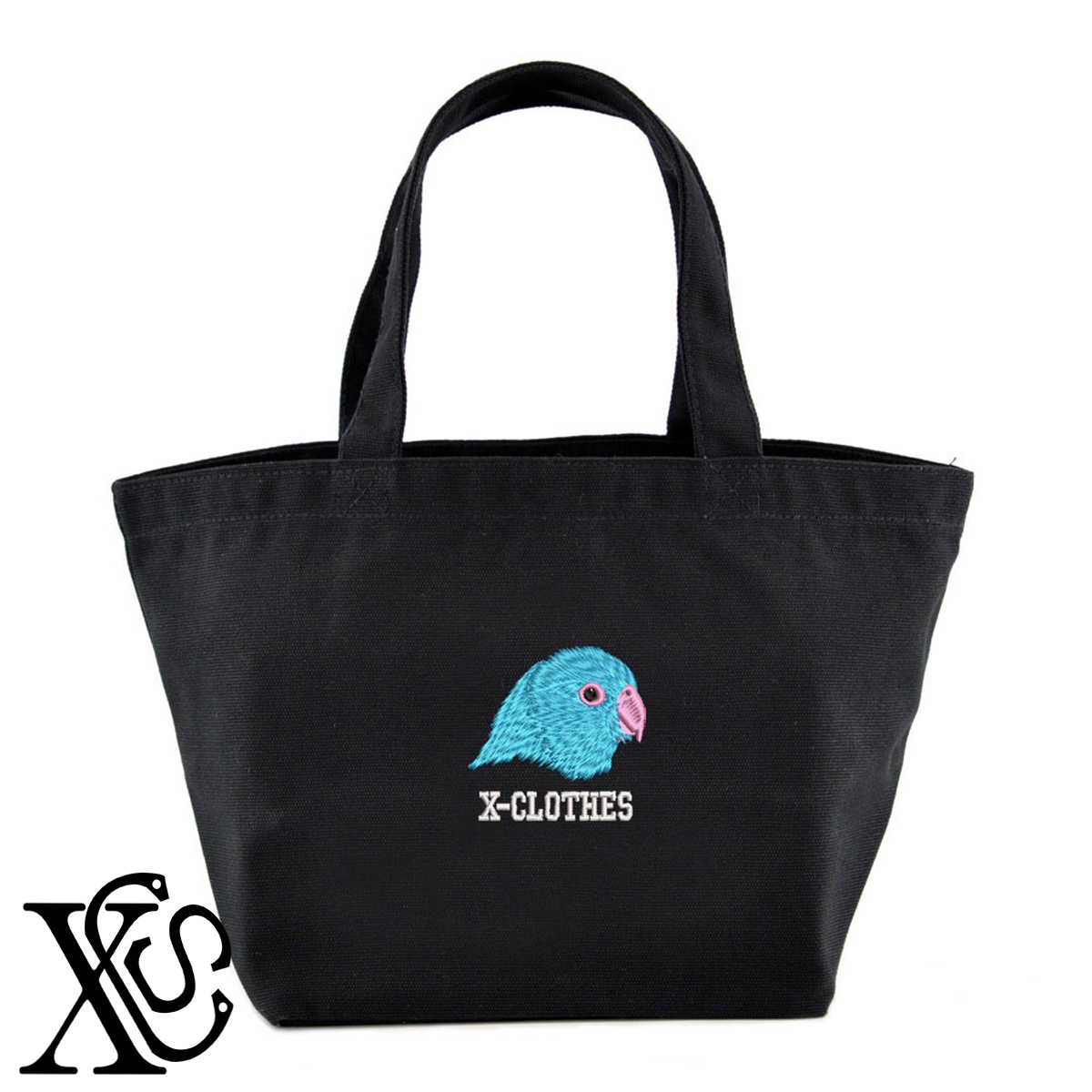 マメルリハ3柄単 刺繍 キャンバス生地 ランチ ミニ トートバッグ レディース メンズ【X-CLOTHES】オリジナル グッズ ワンポイント 雑貨