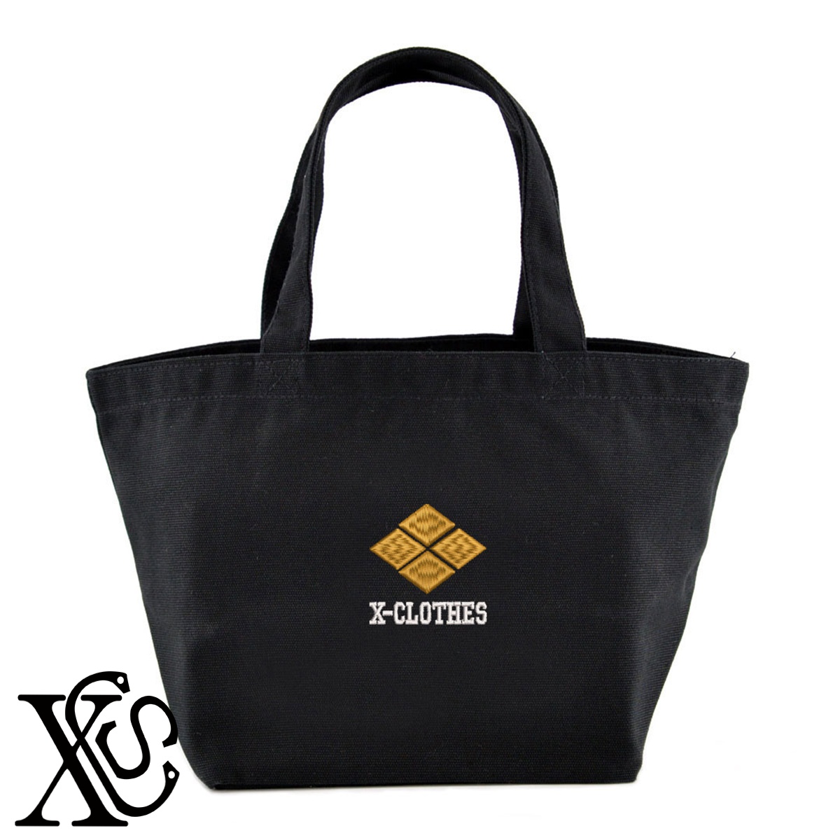 武田信玄2柄単 刺繍 キャンバス生地 ランチ ミニ トートバッグ レディース メンズ【X-CLOTHES】オリジナル グッズ ワンポイント 雑貨