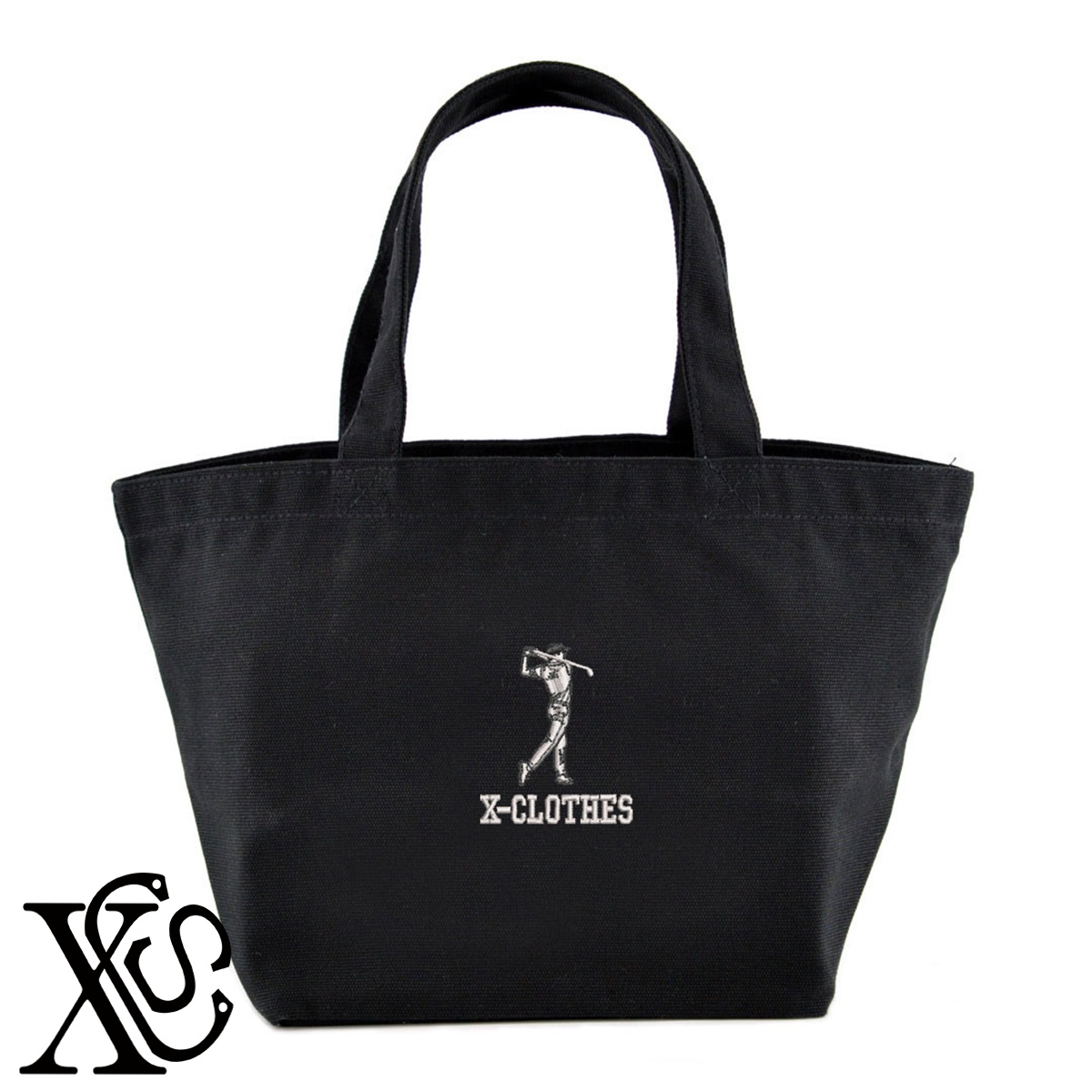 ゴルフ11柄単 刺繍 キャンバス生地 ランチ ミニ トートバッグ レディース メンズ【X-CLOTHES】オリジナル グッズ ワンポイント 雑貨