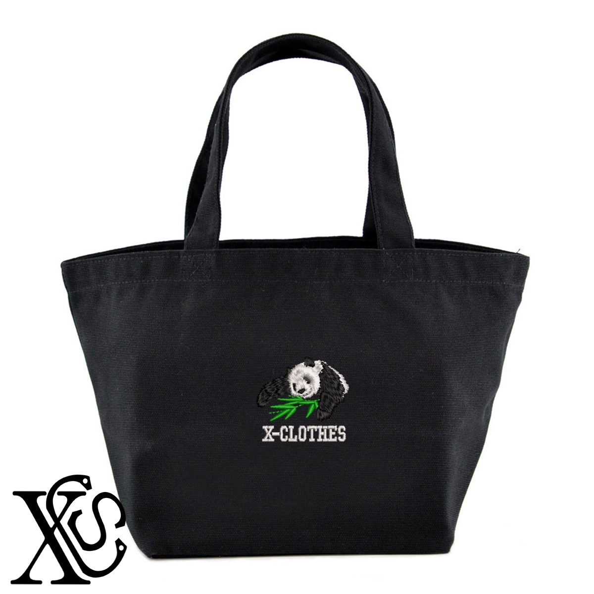 お疲れパン2柄単 刺繍 キャンバス生地 ランチ ミニ トートバッグ レディース メンズ【X-CLOTHES】オリジナル グッズ ワンポイント 雑貨