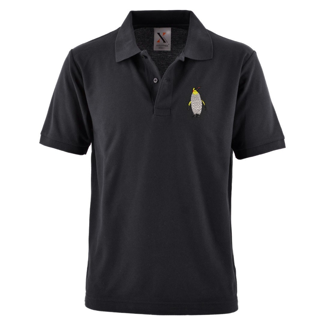 ペンギン 刺繍 メンズ ポロシャツ 半袖 服 グッズ ネコ