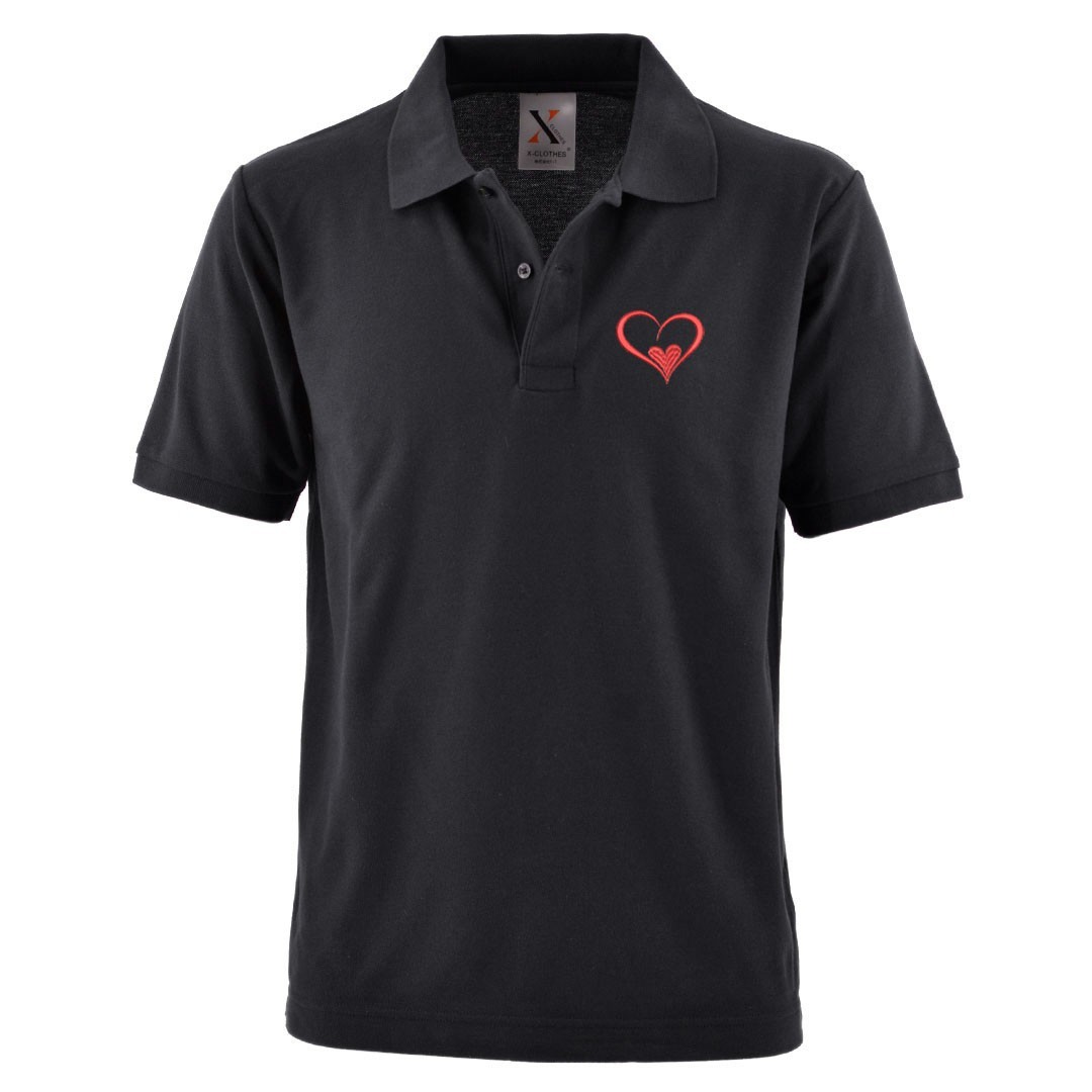 パンダ 刺繍 メンズ ポロシャツ 半袖 服 グッズ 富士山 クモ ハート